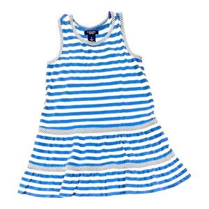 Chaps Size 5 Blue/White Striped Tank Dress